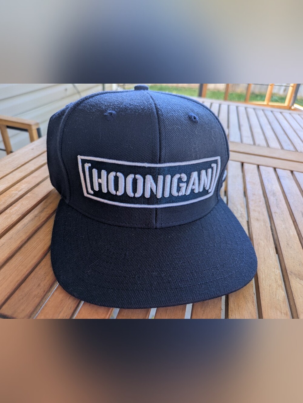 Hoonigan - Men's Snapback Hat Sensor Bar - Navy White Racing - Adjustable Cap